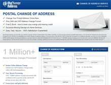 Tablet Screenshot of mychangeaddress.com